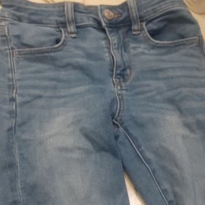 American eagle blue skinny jeans